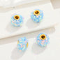 Fabric Glitter Sequin Spacer Beads 16mm 50pcs 8