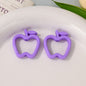 Colorful Apple Shape Acrylic Bead Frames 29.7x27mm 50pcs 9