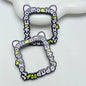 Hand Painted Cat Photo Frame Acrylic Bead Frames 5pcs 3