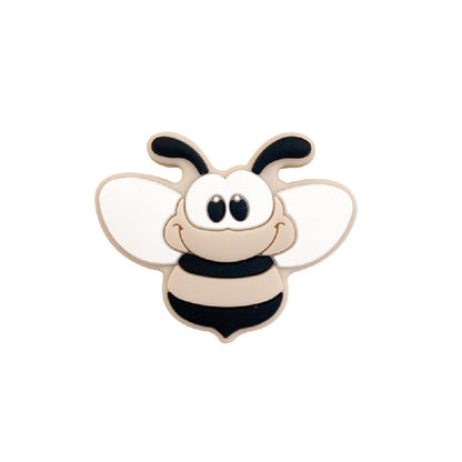 Silicone Focal Beads Bee With Large Eyes Pastel Colors 10pcs 6