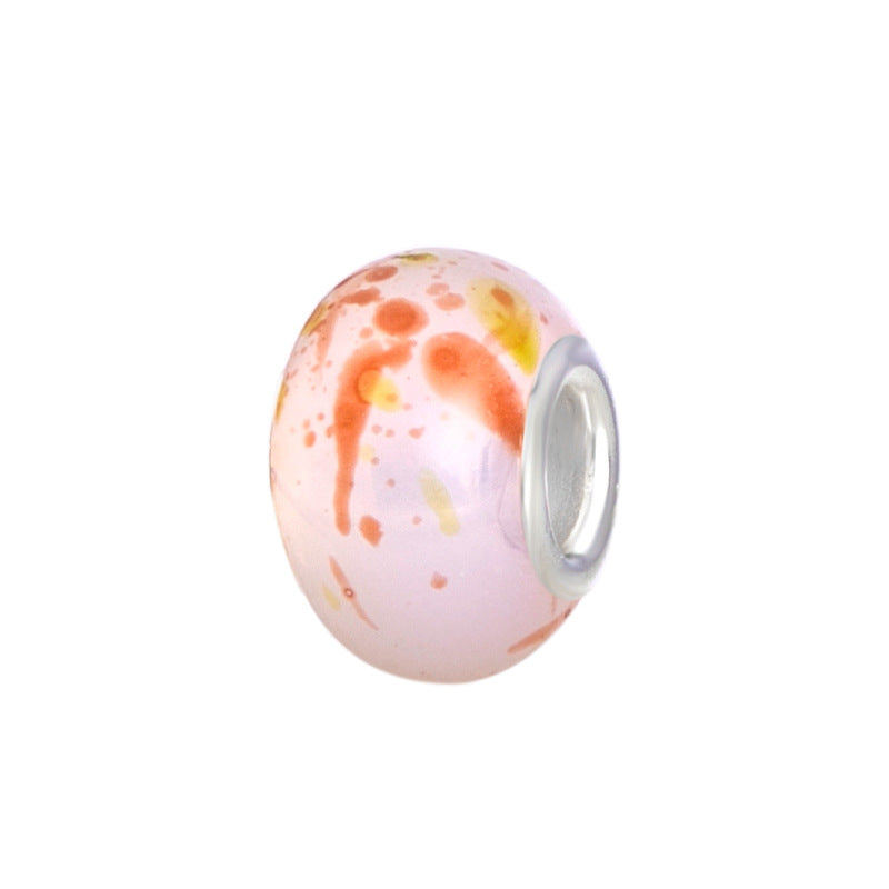 Resin Splash Ink Spacer Beads 14mm Large Hole 50pcs 12