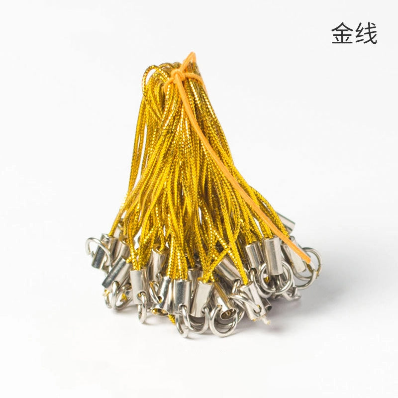 Polyester Iron Aluminum Phone Strap 58mm Colorful 100pcs 24