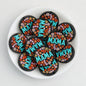 Floral Mother Silicone Focal Beads Round 20pcs