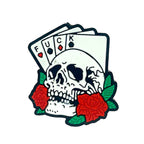 Silicone Focal Beads Halloween Skull Head Playing Cards Tattoo Rose 20pcs