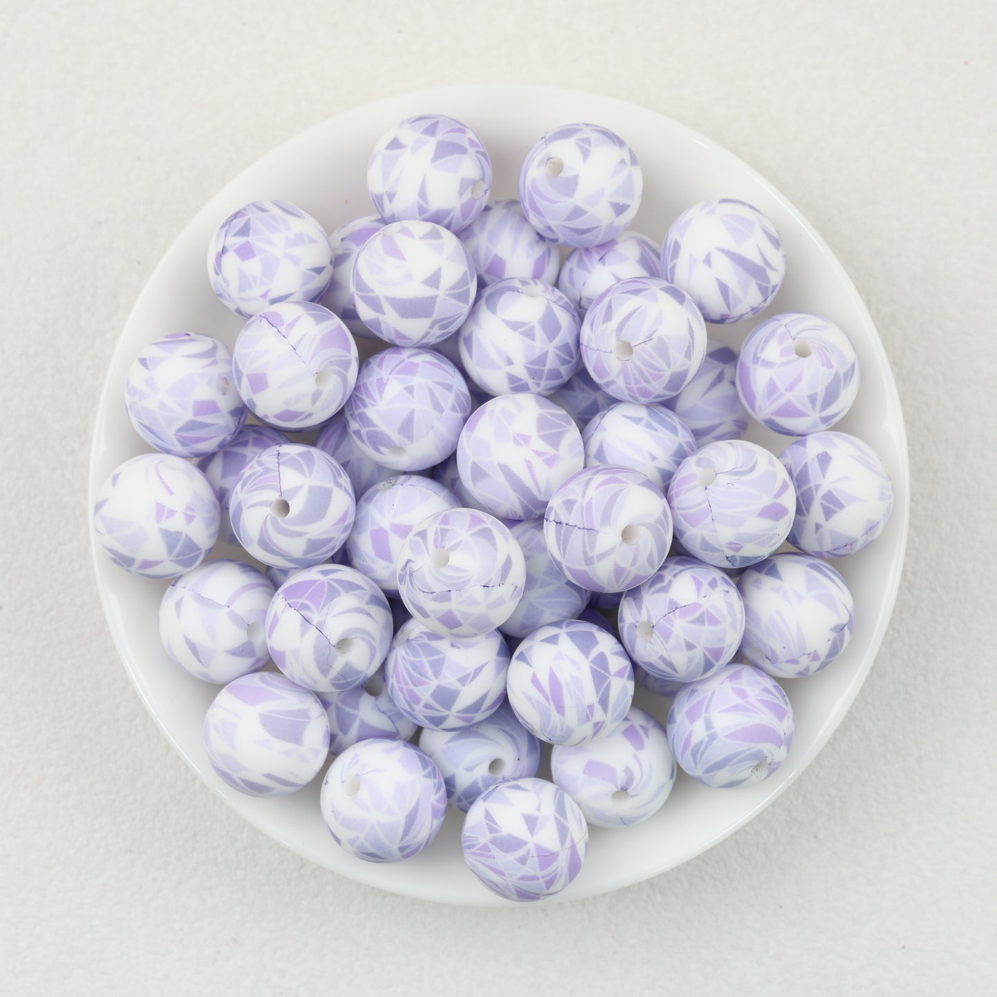 15mm Colorful Polka Dot Print Round Silicone Beads  50pcs 2