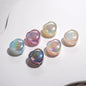 Glitter Starry Sky Heart Resin Beads 16mm Pastel Rainbow Shimmer 20pcs 2