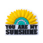 Silicone Focal Beads Daisy You Are My Sunshine Text 20pcs 3