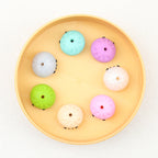Colorful 18mm 3D Silicone Focal Beads Solid Colored Cute Smiling Buns 20pcs 3