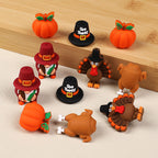 Silicone 3D Focal Beads Thanksgiving Pumpkins Give Thanks Hat 20pcs