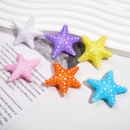 Gradient Starfish Acrylic Beads 21/38mm Two-Color Textured 10pcs 2