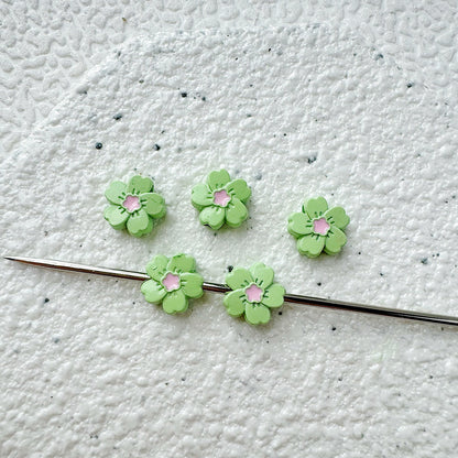 Flower Metal Beads 10mm Baking Painted Cherry Blossom 20pcs 11