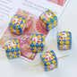 Cherry Bear Rabbit Square Acrylic Beads 14mm Playful Pattern 5pcs 7