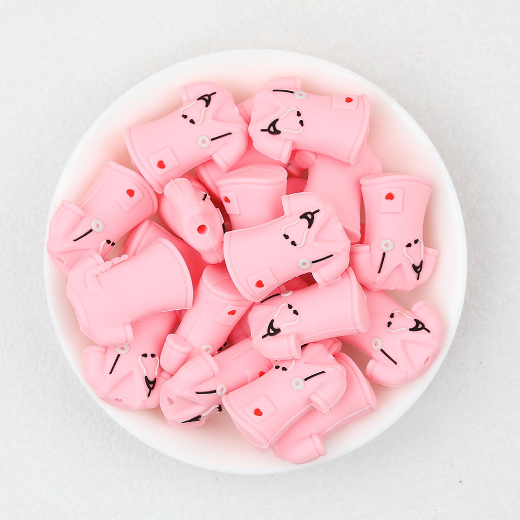 Medical Uniform 3D Silicone Focal Beads Nurse Outfit 20pcs