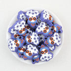Purple Ghost Silicone Focal Beads Wholesale, Halloween Flower-Hat, Orange Glasses, Spider Accents