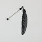 Beadable Feather Bookmarks Metal Colorful Detailed 13g - Black