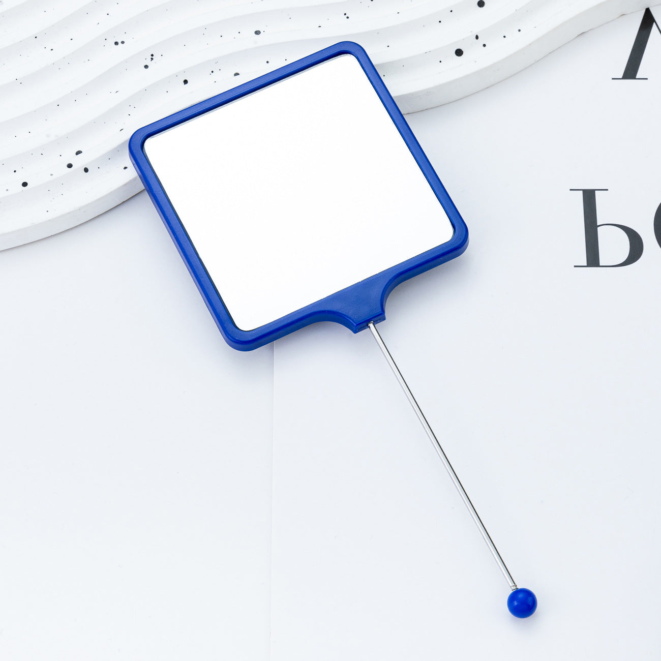 Beadable Plastic Mirrors Handheld Square