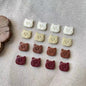 Cute Cat Head Resin Beads 20mm Playful Earth Tone 10pcs 6