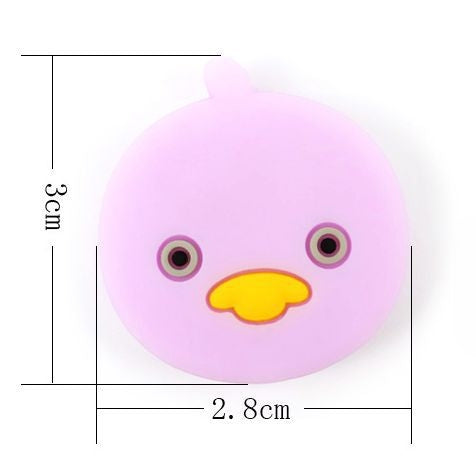 Silicone Focal Beads Duck Smiling Face Pastel Colors 20pcs 3