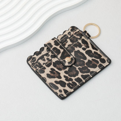 PU Card Holder Keychain Multi Patterned