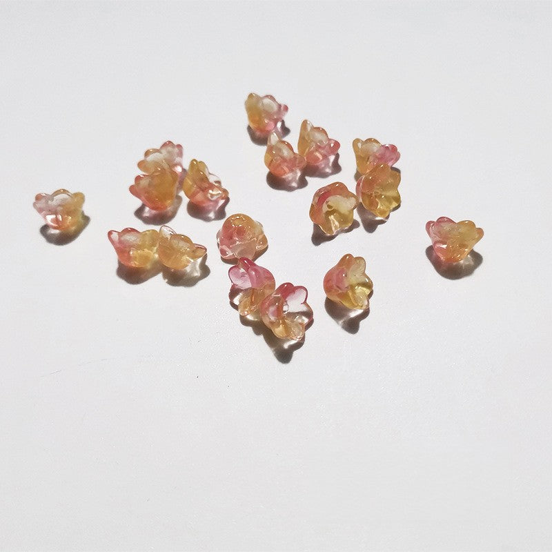 Czech Glass Beads Wind Chime Flower 12mm Pastel Glossy 100pcs 6