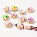 Smiling 3D Dumplings Silicone Focal Beads with Steamer 20pcs 6
