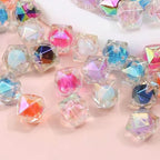 Faceted Acrylic Beads 16mm Diamond Shape Rainbow Assorted 200pcs