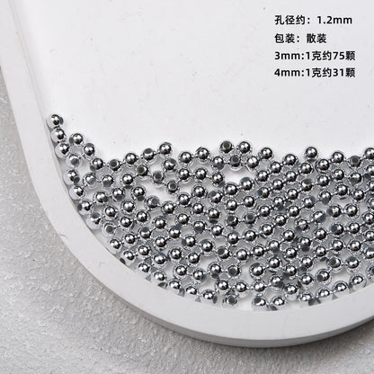Metallic Acrylic Seed Beads UV Coating 3mm 4mm 50g Approx 1550-3750 pcs 6