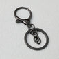 Zinc Alloy Lobster Clasp Keychain Hardware with Split Ring - Gun Black-Chain Style