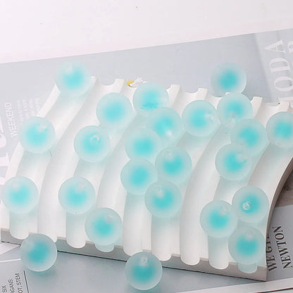 Rubberized Matte Acrylic Beads 16mm Frosted Colorful Core 50pcs 10