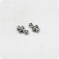 Cross Metal Beads 17mm Vintage Antique Silver Tone 50pcs 2