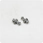 Cross Metal Beads 17mm Vintage Antique Silver Tone 50pcs 2