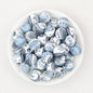 15mm Printed Pattern Round Silicone Beads 50pcs - Interstellar