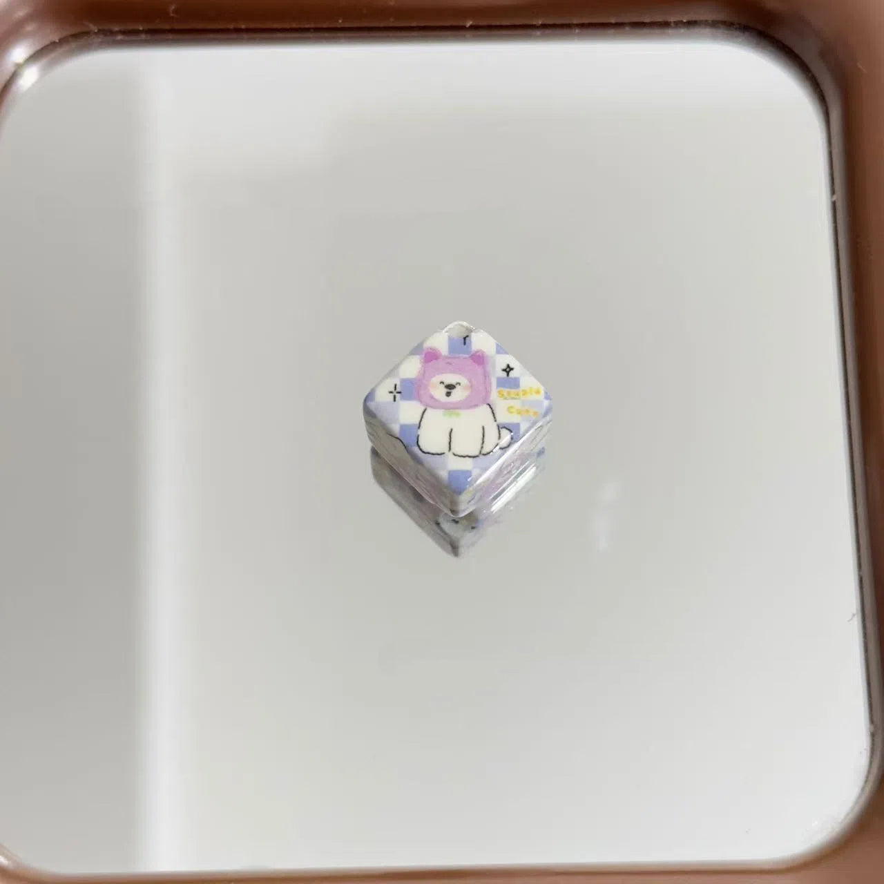 Square Acrylic Beads 14mm Diagonal-hole Adorable Westie 10pcs 5