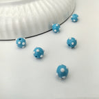 Lampwork Glass Beads Sea Urchin 11mm Handmade Polka Dotted 14pcs 3