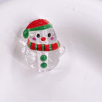 Clear Snowman Acrylic Beads 19mm Christmas 3D Design 100pcs 3