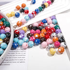 Colorful Speckled Acrylic Beads 12mm Round Mixed Colors 200pcs 2