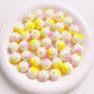 Hand-Painted Round Acrylic Beads 16mm Cartoon Design 5pcs 9