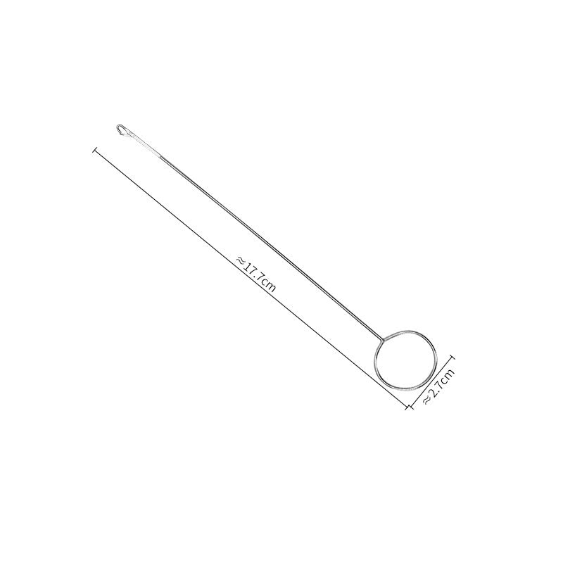 Sewing Loop Turner Metal Threading Tool Polished Silver 10pcs 4