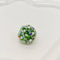 Wavy Rhinestone Beads 18mm Bubblegum Acrylic Multicolor 4pcs 9