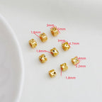 Brass Cylindrical Spacer Beads Patterned Cutting 50pcs 2