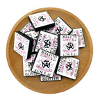 Silicone Focal Beads Husky Dog Pup Tongue Out Pink Text 20pcs 2