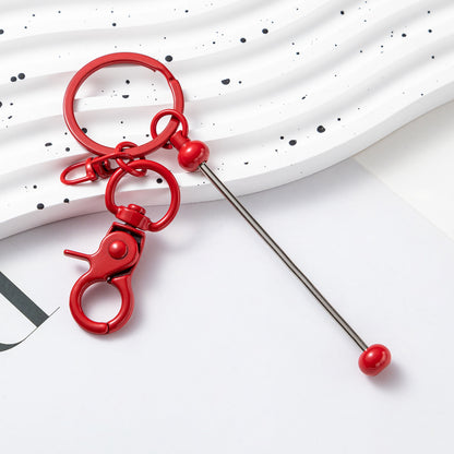 Beadable Gradient Color DIY Metal Keychain