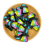 Silicone Focal Beads UFO Ghost Colorful Multicolored Beams 1pcs 2