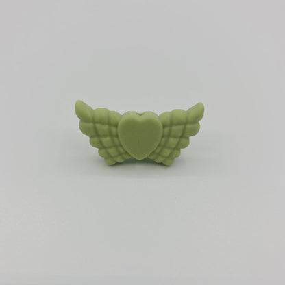 Wing Silicone Beads Mixed Colors 20pcs 38