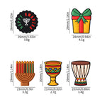 Silicone Focal Beads Kwanza Festival Candles Drums Gift Symbols 20pcs 9