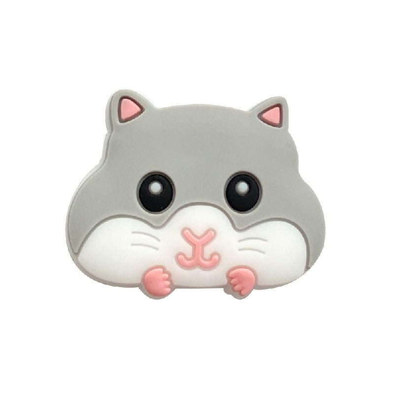 Silicone Focal Beads Hamster Cheeks and Paws Pastel Colors 20pcs 7