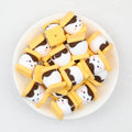 3D Biscuit Filled Marshmallows Silicone Focal Beads 20Pcs  2