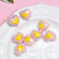 Glow Acrylic Heart Beads Colorful Light In The Dark 2pcs 8