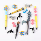 Silicone 3D Focal Beads Ocean Animals Aquatic Postures 20pcs 7