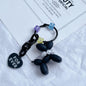 Acrylic Balloon Dog Keychain Pastel Colors Pearl Beads Heart Charm 9